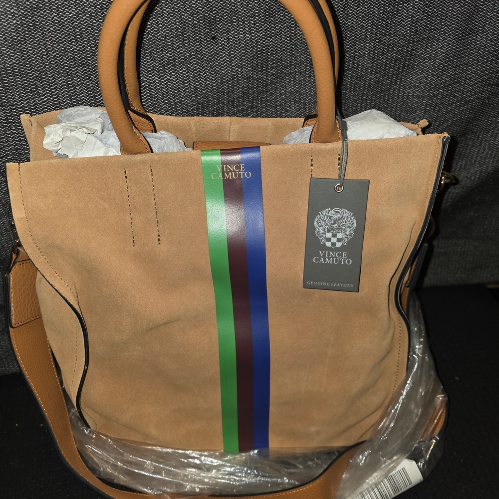 Vince Camuto Tan Leather Tote Bag